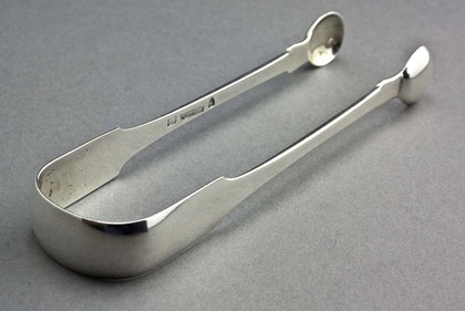 American Coin Silver Sugar Tongs - Charleston, South Carolina - Jamaican Silver Marks